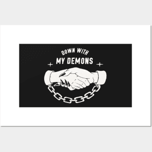 Down with my demons - Euror design Posters and Art